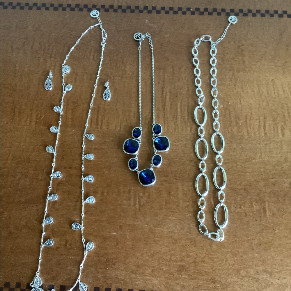 Three Trifari Silvertone Necklaces